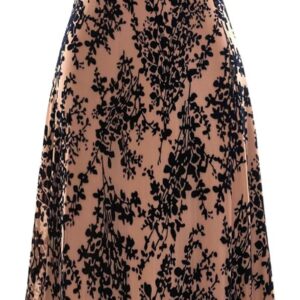 BTFBM Women's Summer Dress Sleeveless Spaghetti Strap Midi Dress Sexy Cowl Neck Floral Cocktail Dress Party Dresses