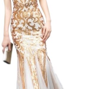CGTENBS Evening Dress Spring Long Sequin Banquet Evening Wear Slimming Annual Performance Evening Dress