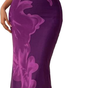 PRETTYGARDEN Womens Summer Dresses 2025 Elegant Spaghetti Straps Evening Gown Floral Print Bodycon Maxi Mesh Sundress
